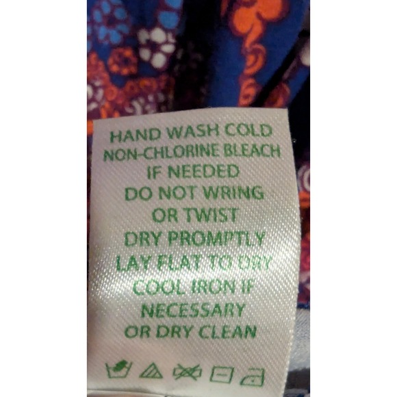 Lilly Pulitzer Dress M‎ Blue Orange Floral Print Sleeveless Casual Sun - Picture 5 of 6